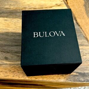 New with tags and box Bulova stainless steel and crystal watch